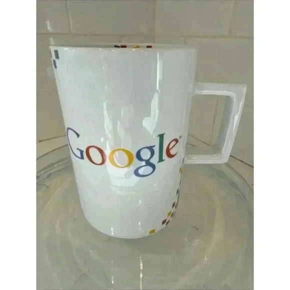 Pixels Logo Google Mug Cup Collectible Coffee Tea VTG Retro Computer Nerd Search - Picture 7 of 10